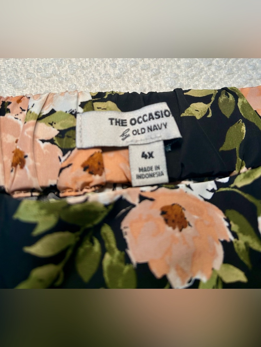 Old Navy The Occasion Floral Taffeta Midi Skirt - High Waist - Pockets - Picture 6 of 6
